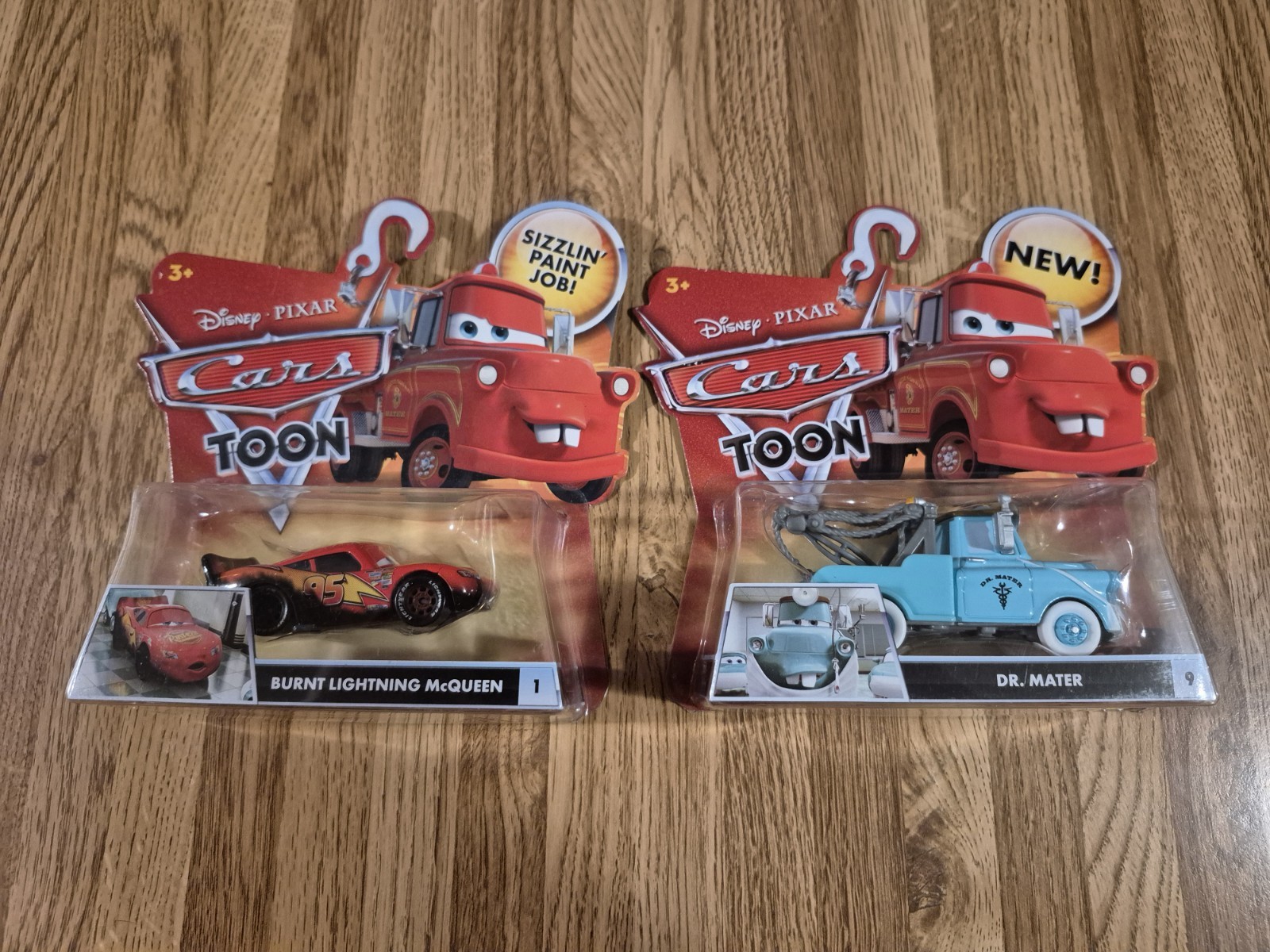 DISNEY PIXAR CARS TOON BURNT LIGHTNING McQUEEN & Dr. Mater Lot Read Description DISNEY PIXAR CARS TOON BURNT LIGHTNING McQUEEN & Dr. Mater Lot Read Description