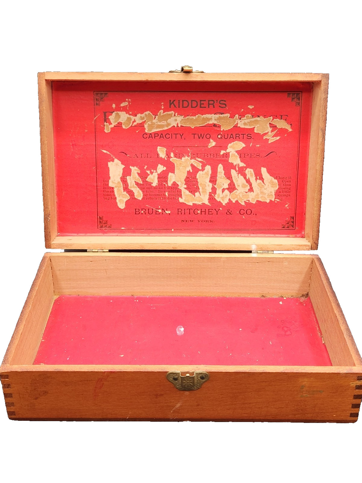 Advertising Box - Kidders Fountain Syringe-Bruen, Ritchey & Co.- Late 19th Cent