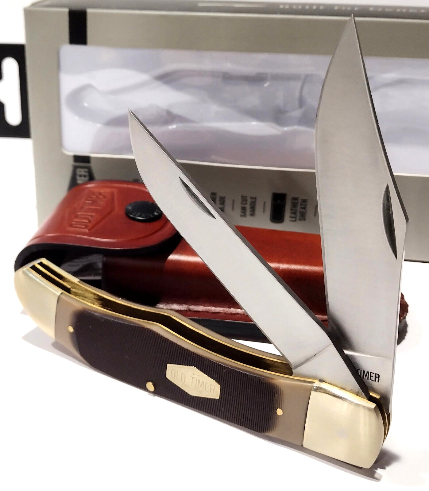 Schrade Old Timer 25OT Large 5" Brown Hunter Trapper Hunting Skinning Knife NEW Schrade Old Timer 25OT Large 5" Brown Hunter Trapper Hunting Skinning Knife NEW