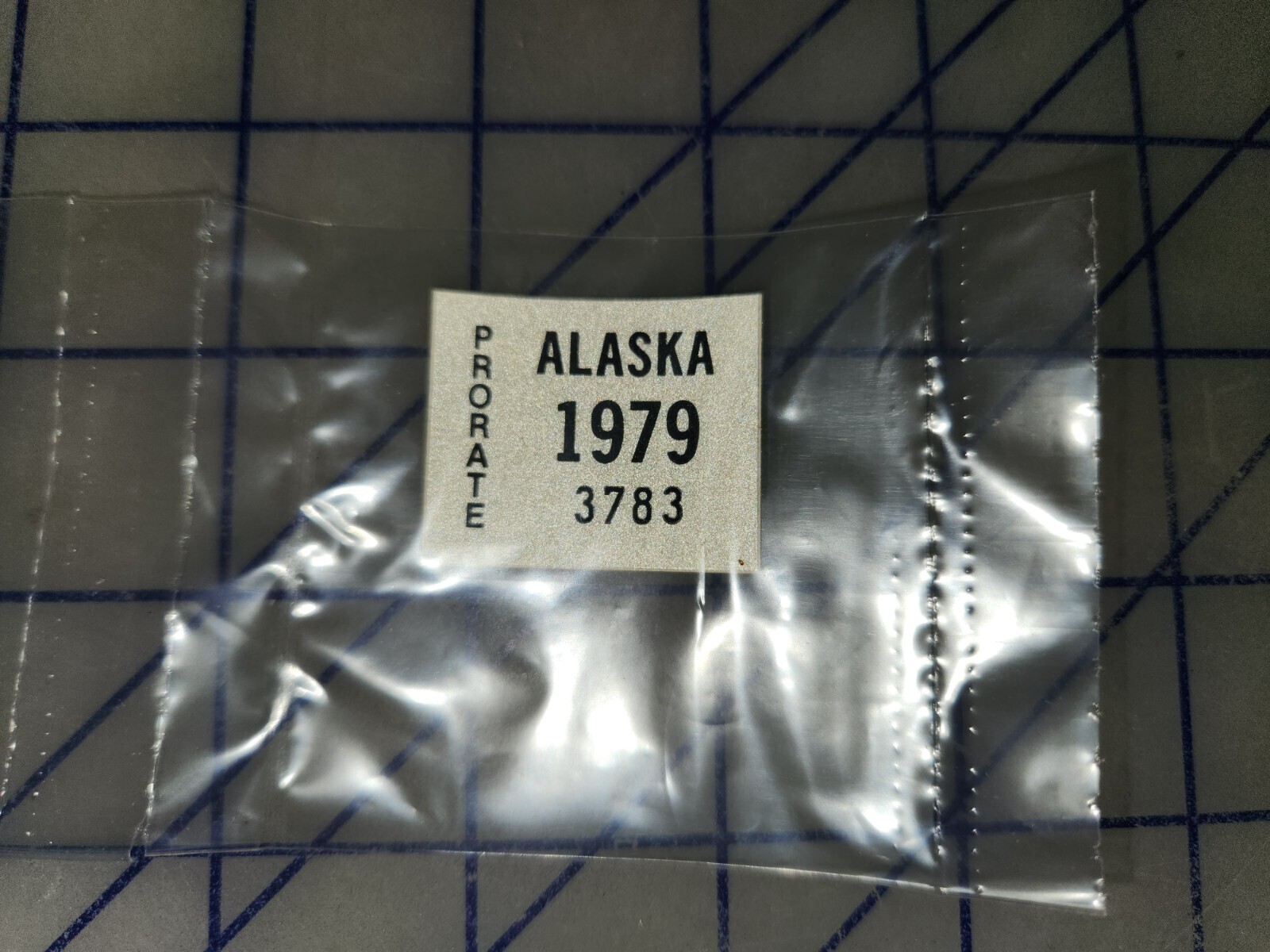 1979 Alaska Prorate Registration License Plate Sticker 1979 Alaska Prorate Registration License Plate Sticker