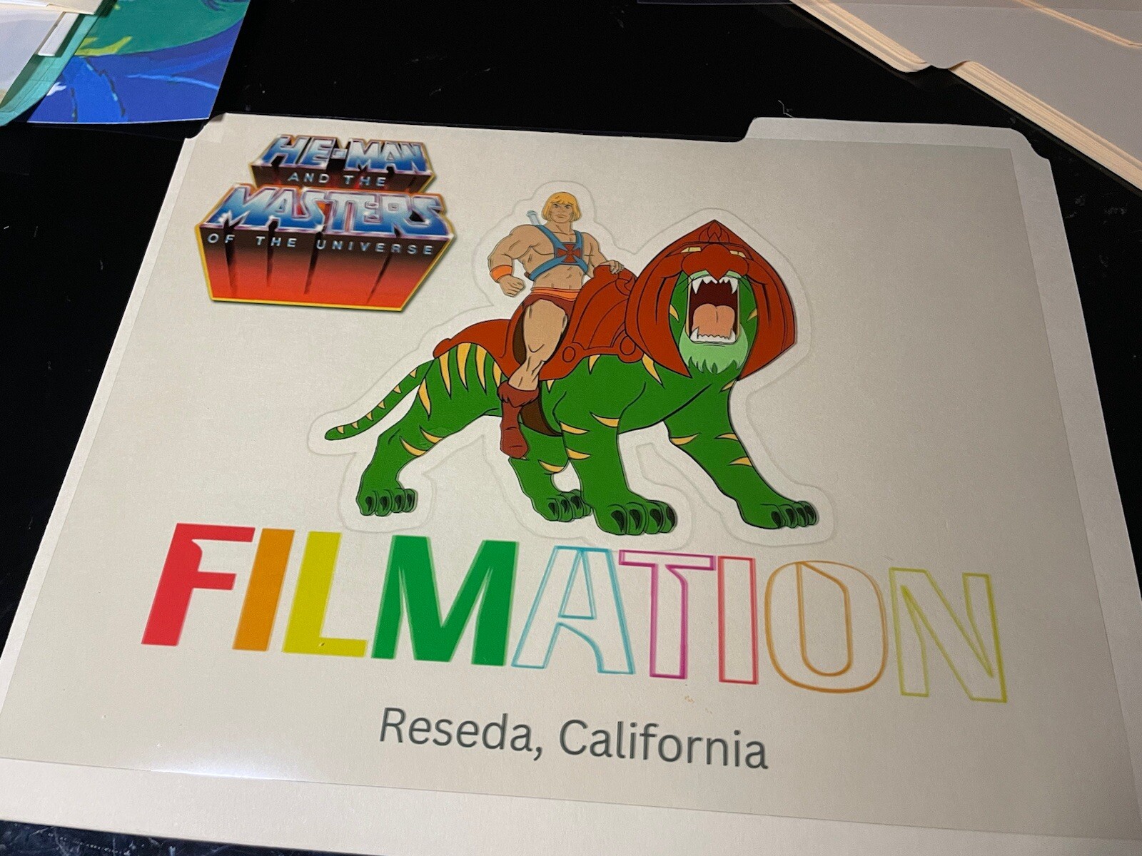 HE-MAN ANIMATION CEL ART FILMATION MOTU PUBLICITY CONCEPT She-Ra Vintage F1