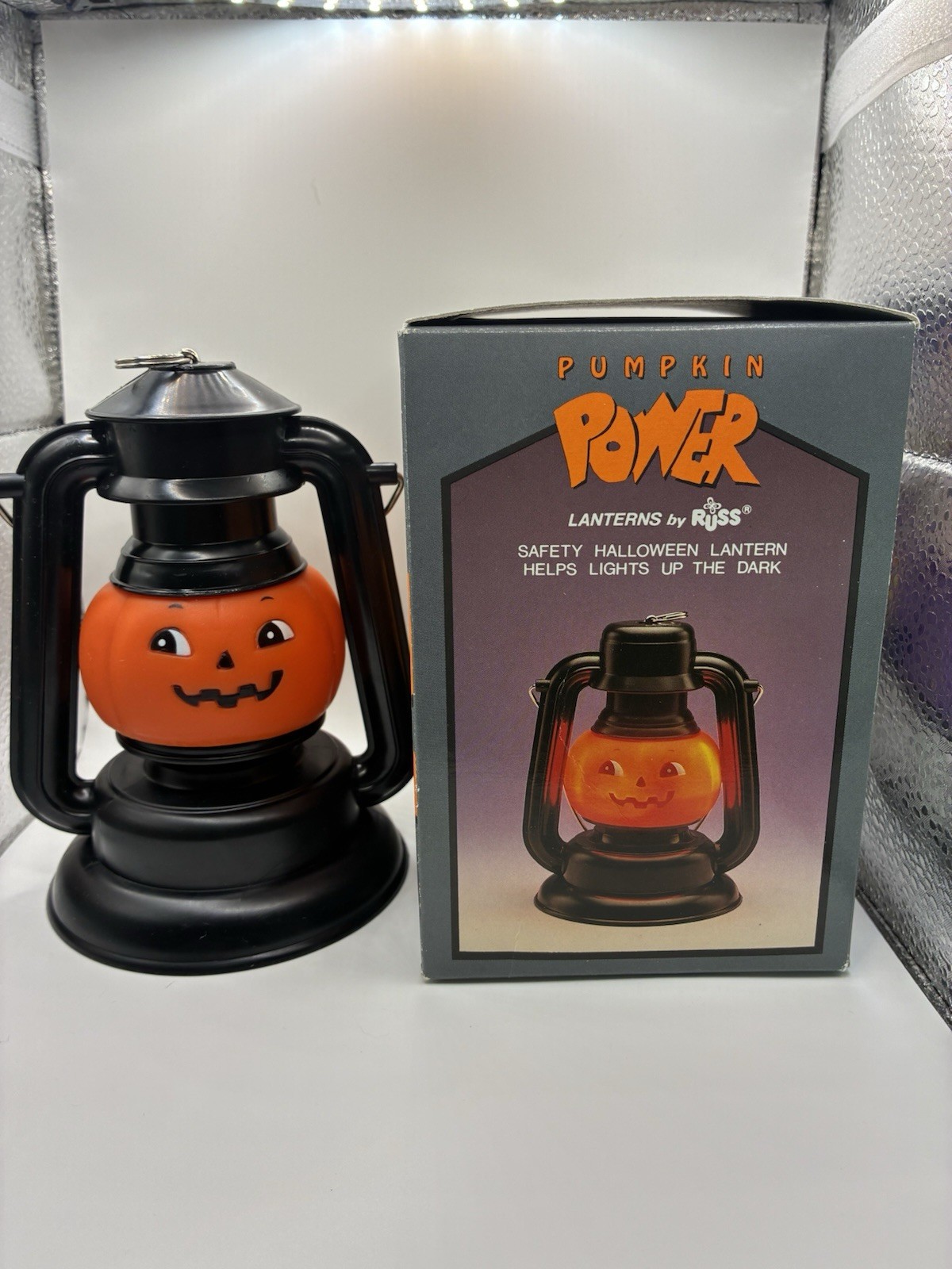 RUSS Vintage Jack-O-Lantern Pumpkin Power Halloween Lantern Batt. Operated WORKS RUSS Vintage Jack-O-Lantern Pumpkin Power Halloween Lantern Batt. Operated WORKS