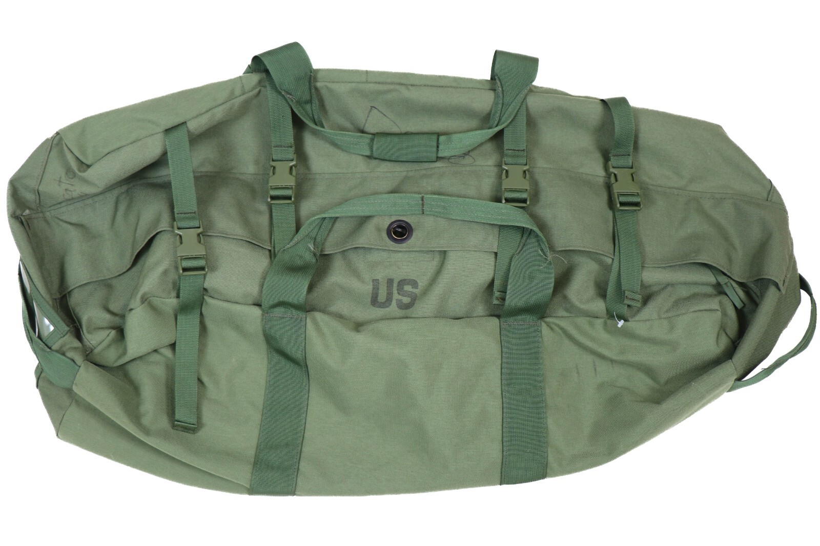 Improved Military Sea Bag US Army Duffle Sack Deployment Pack Green Side Zipper Improved Military Sea Bag US Army Duffle Sack Deployment Pack Green Side Zipper