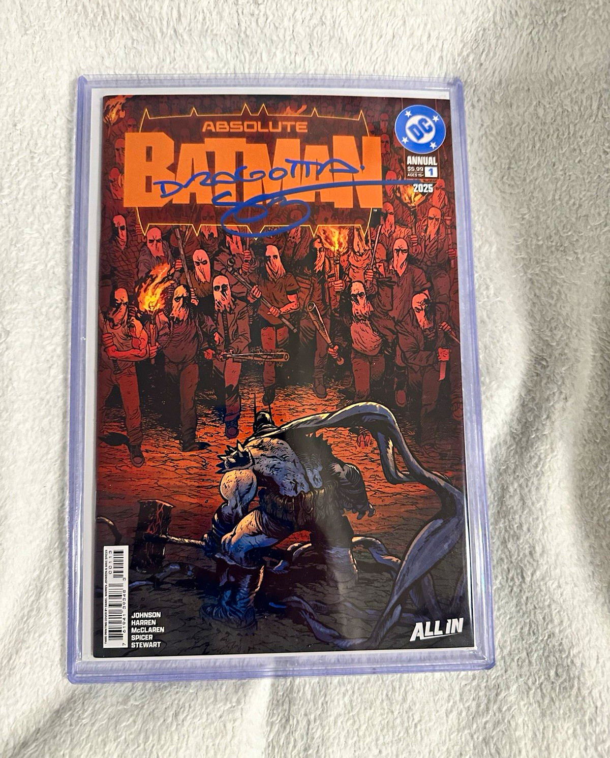 DC Comics Absolute Batman Annual #1 (2025) Signed Dragotta and Snyder with COA DC Comics Absolute Batman Annual #1 (2025) Signed Dragotta and Snyder with COA