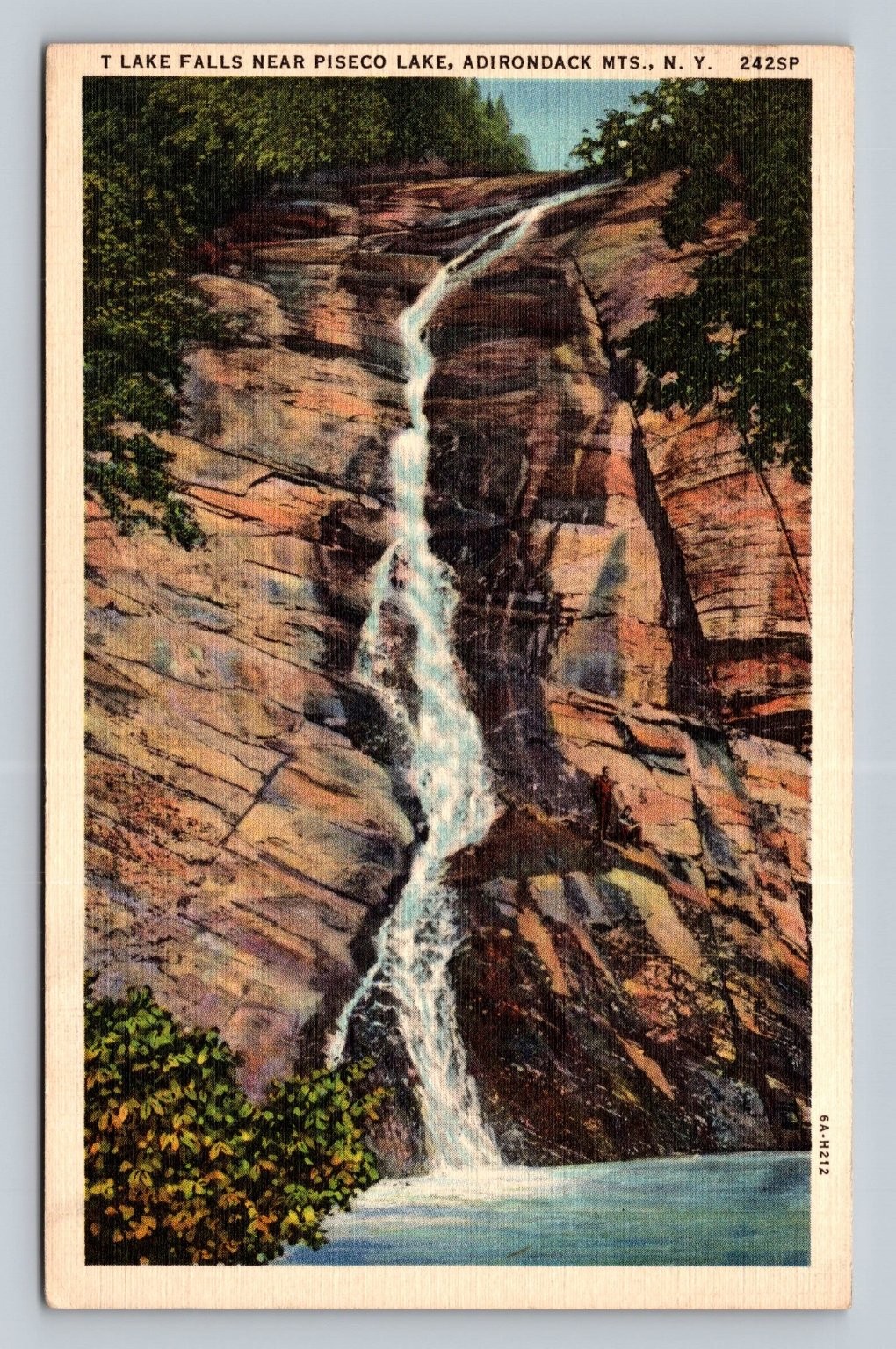 Vintage Adirondack Mountains T Lake Falls Postcard Near Piseco Lake NY Vintage Adirondack Mountains T Lake Falls Postcard Near Piseco Lake NY