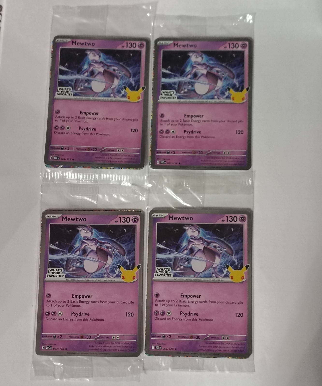 Lot of 4 - Pokemon Target Exclusive Promo Stamped Mewtwo 30th Anniversary Sealed Lot of 4 - Pokemon Target Exclusive Promo Stamped Mewtwo 30th Anniversary Sealed