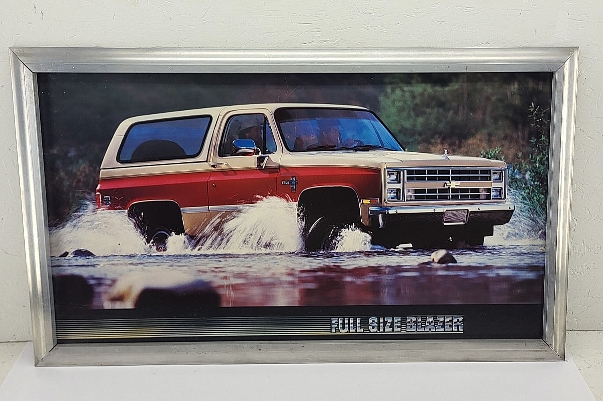 Vintage 1981 1988 Chevrolet Blazer K5 Dealership Showroom Poster Picture W/Frame Vintage 1981 1988 Chevrolet Blazer K5 Dealership Showroom Poster Picture W/Frame