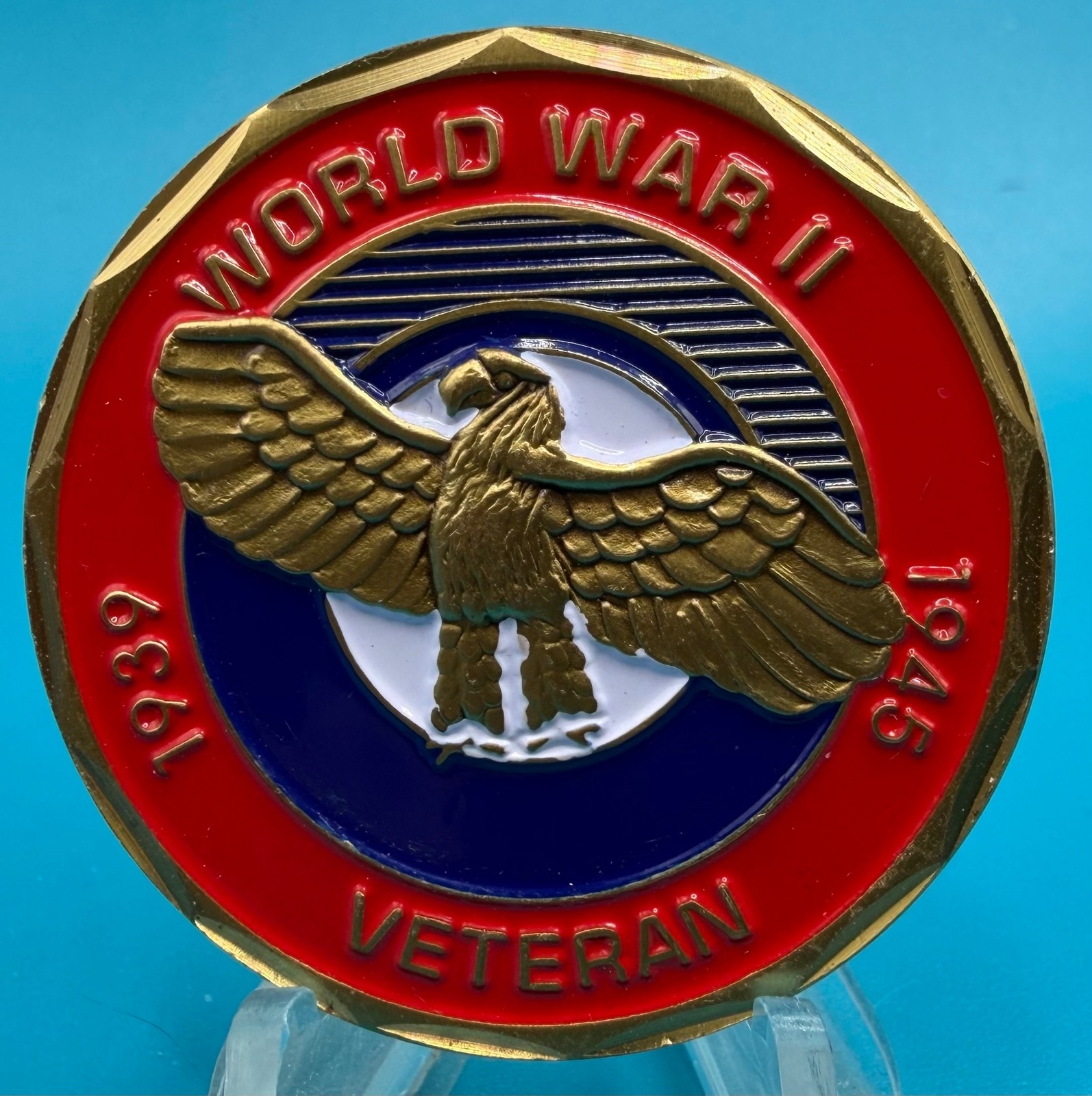 The Greatest Generation Veteran 1939-1945 World War II Military Challenge Coin The Greatest Generation Veteran 1939-1945 World War II Military Challenge Coin