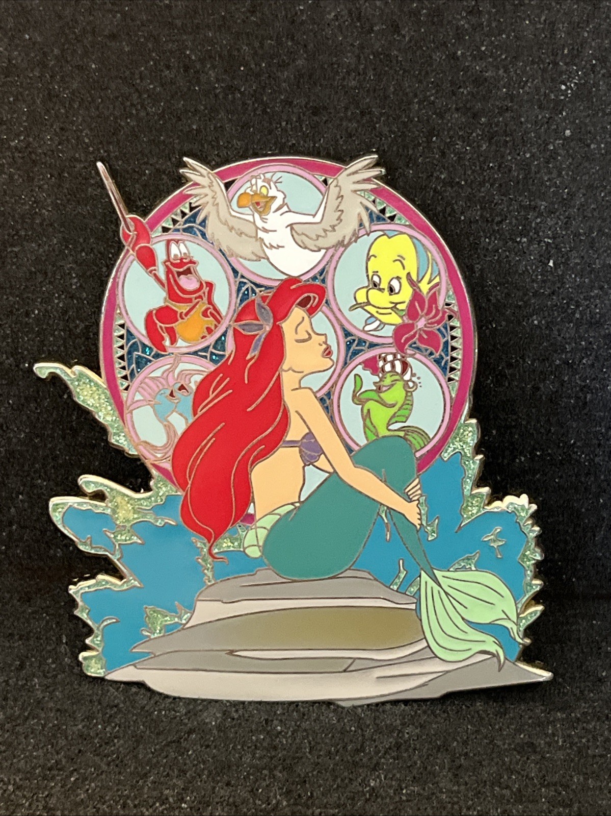 DISNEY FANTASY PIN LITTLE MERMAID ARIEL ON ROCK KINGDOM HEARTS UNDER THE SEA LE DISNEY FANTASY PIN LITTLE MERMAID ARIEL ON ROCK KINGDOM HEARTS UNDER THE SEA LE