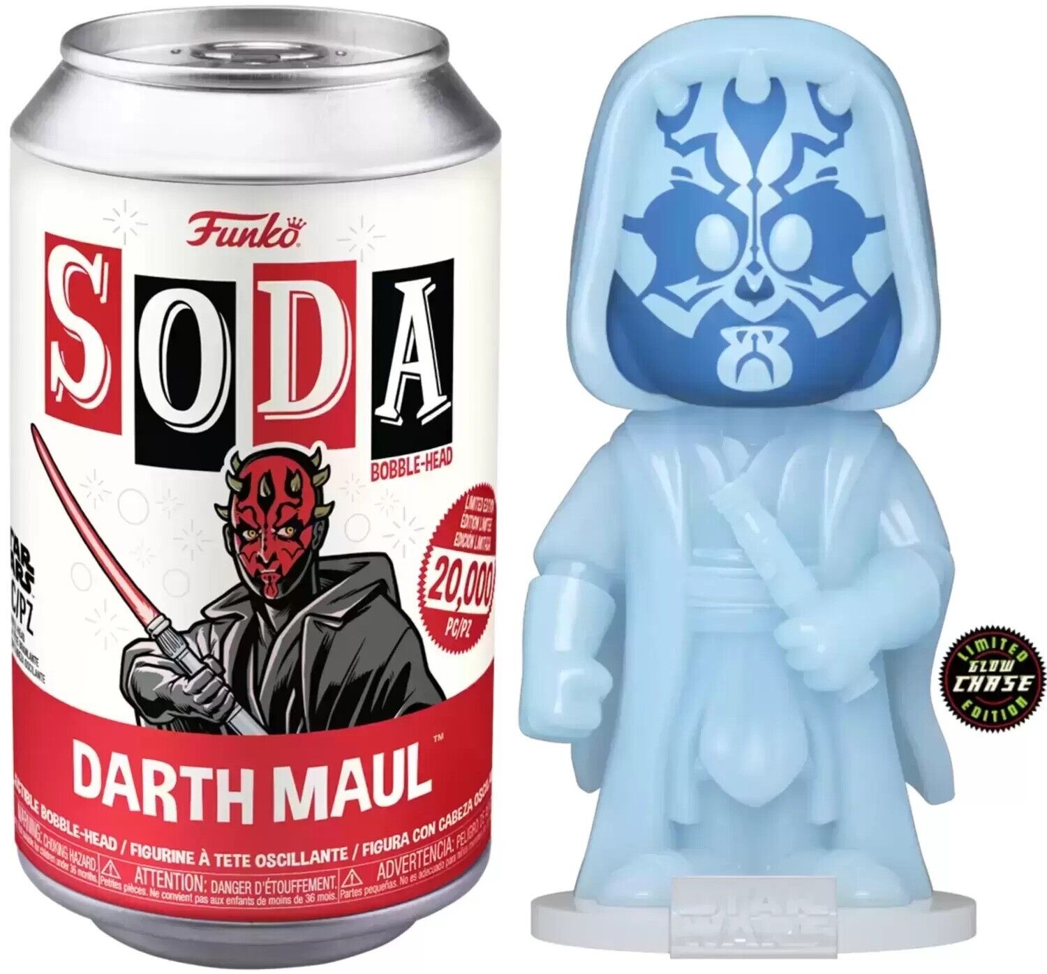 Darth Maul - Star Wars Funko Soda  Holographic Darth Mail Chase 1/3,300 Sealed