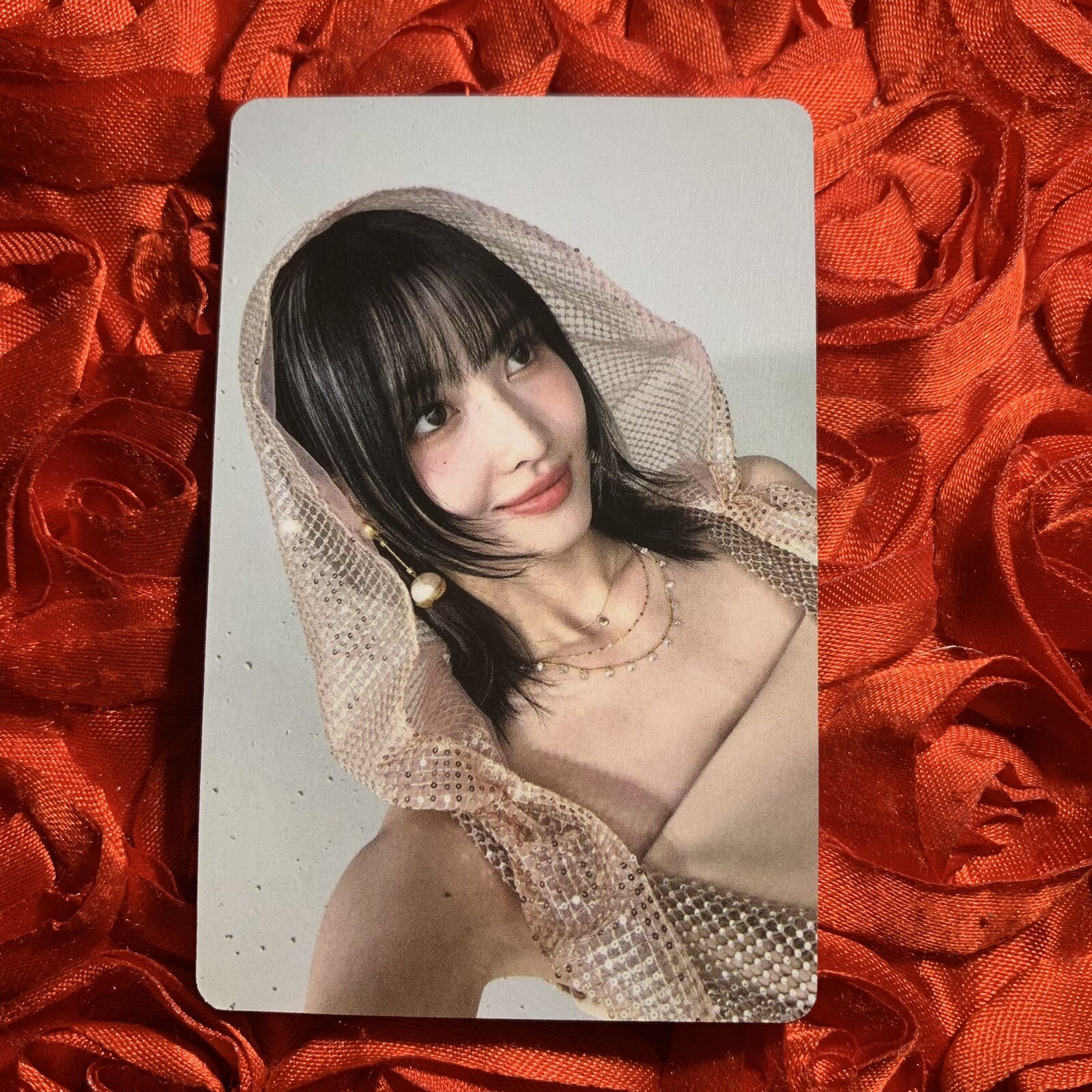 Momo TWICE MISAMO Edition Kpop Girl Photo Card Stylish Beige Momo TWICE MISAMO Edition Kpop Girl Photo Card Stylish Beige