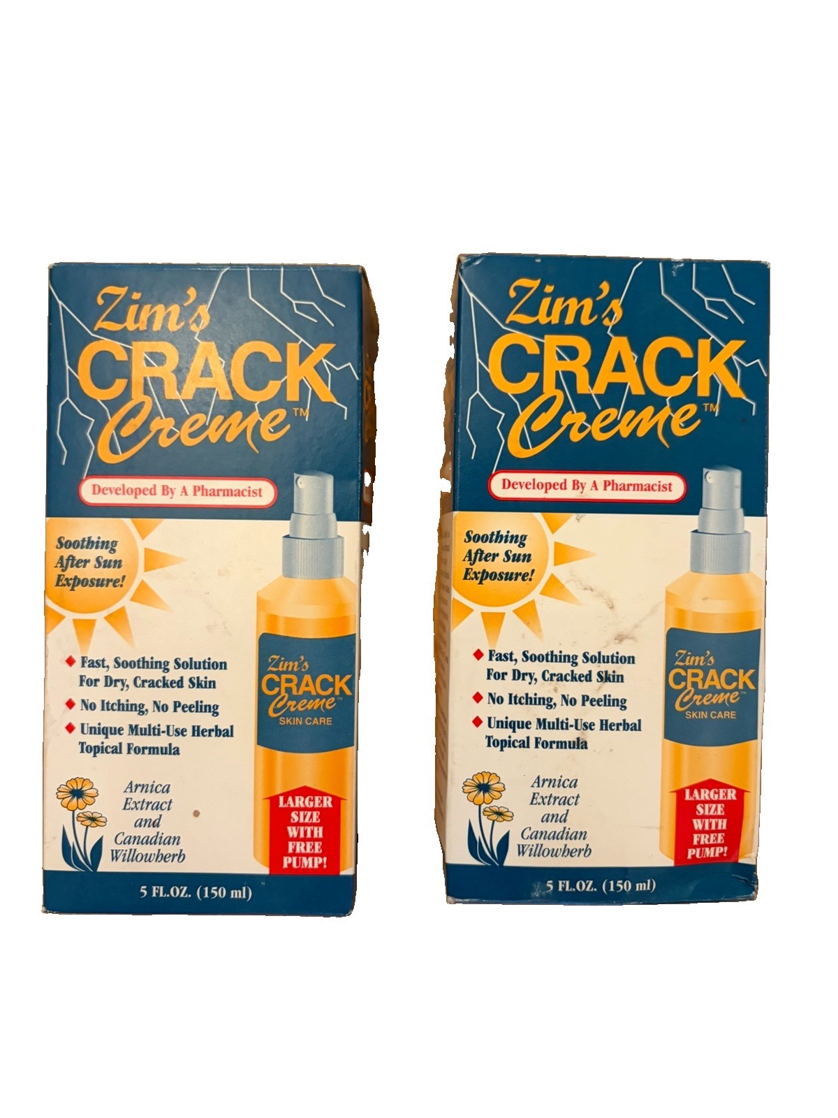Vintage 1999 Zim’s Crack Creme Original 5 oz Lot of 2 NOS w/ Boxes & Pumps Vintage 1999 Zim’s Crack Creme Original 5 oz Lot of 2 NOS w/ Boxes & Pumps