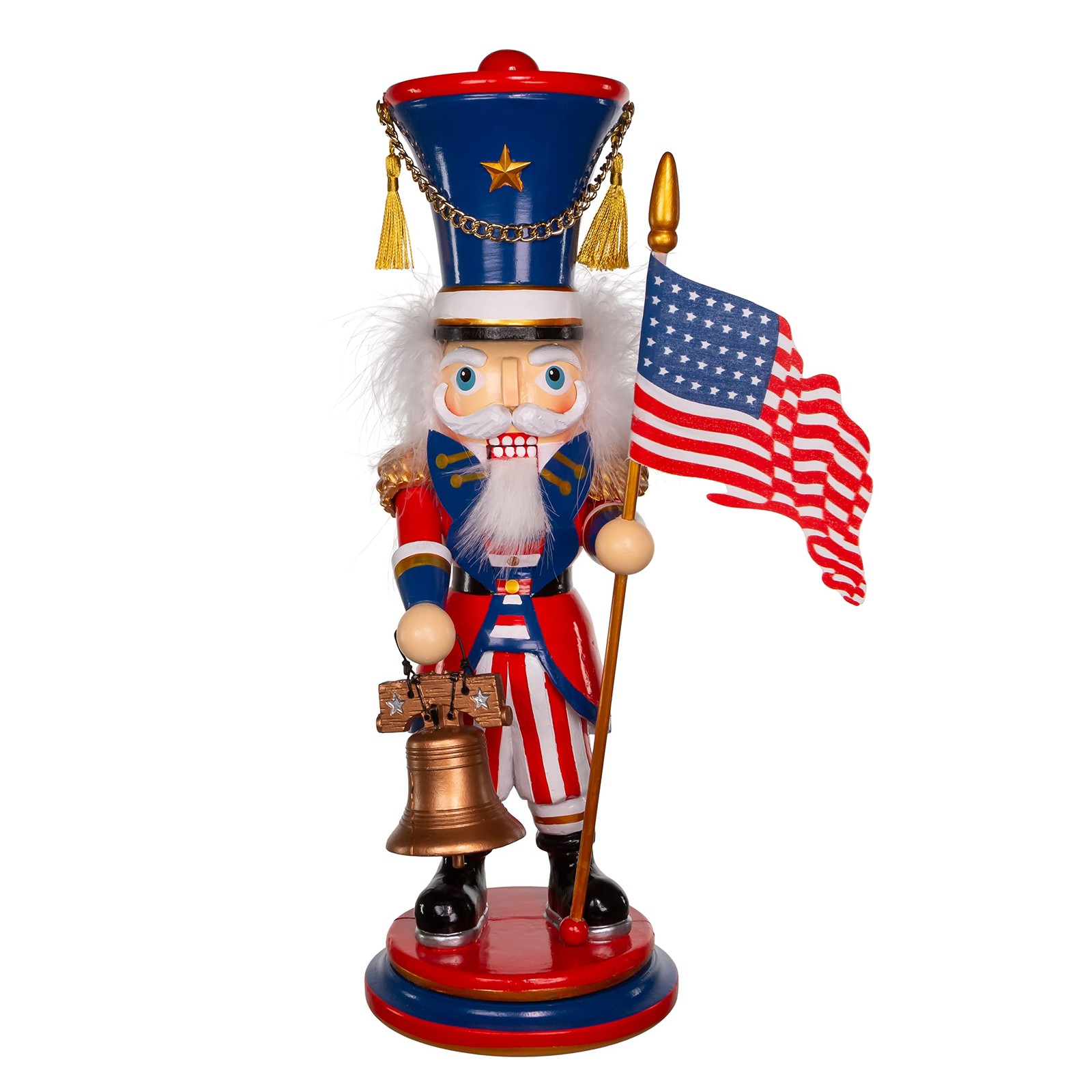 Kurt Adler 15-Inch Hollywood Americana Nutcracker, Blue Kurt Adler 15-Inch Hollywood Americana Nutcracker, Blue