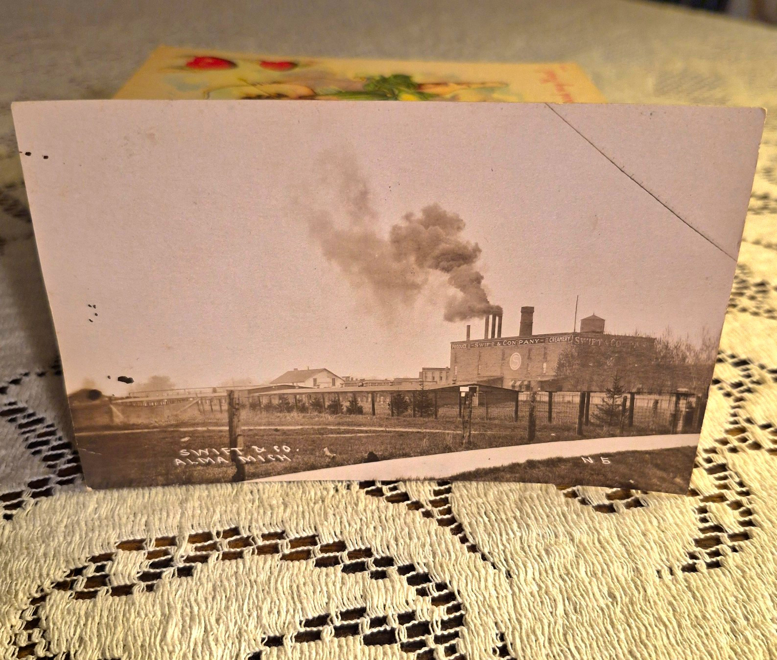 Rppc Postcard Old Factory Swift & Co. Alma, Michigan Unposted Rppc Postcard Old Factory Swift & Co. Alma, Michigan Unposted