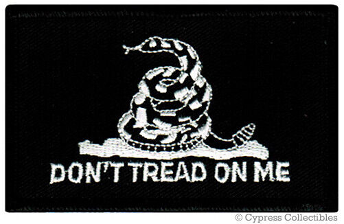 DON'T TREAD ON ME GADSDEN FLAG MORALE PATCH AMERICAN BLACK embroidered iron-on