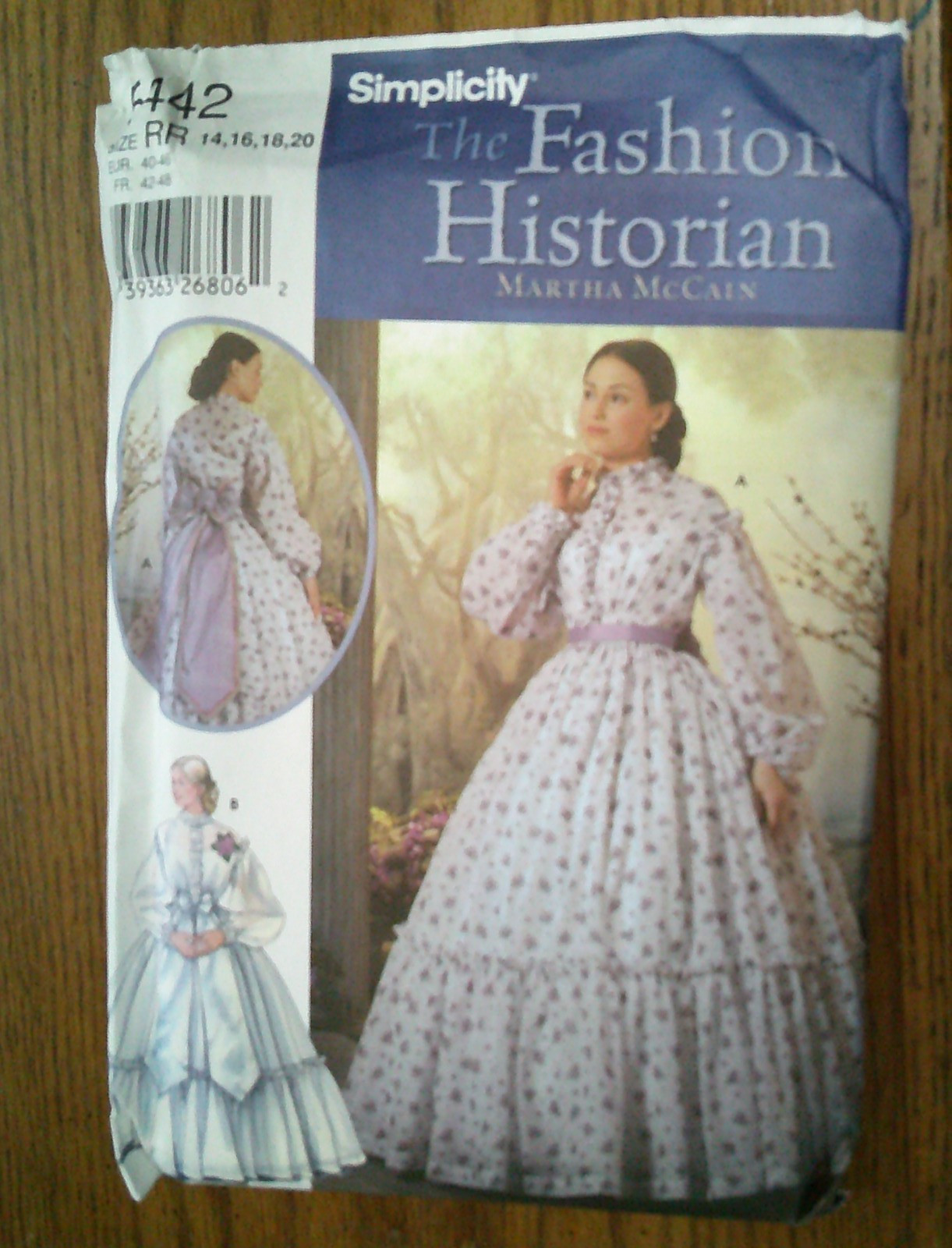 Simplicity 5442 Pattern Historic Civil War Dress Gown 14 16 18 20 UNCUT Simplicity 5442 Pattern Historic Civil War Dress Gown 14 16 18 20 UNCUT