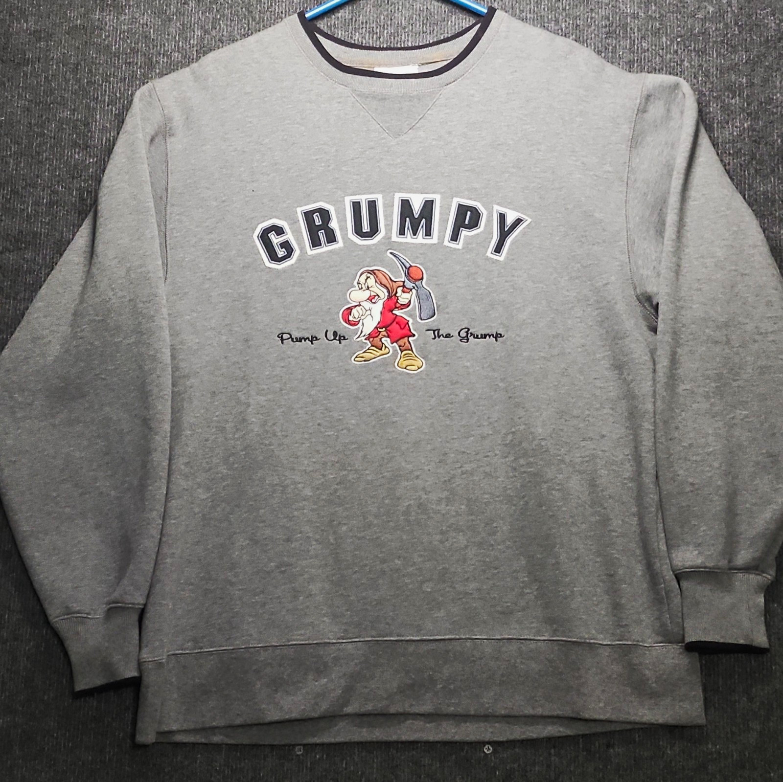 NWT VTG 1990s Walt Disney World Grumpy Pump Up The Grump Crewneck Sweatshirt M NWT VTG 1990s Walt Disney World Grumpy Pump Up The Grump Crewneck Sweatshirt M