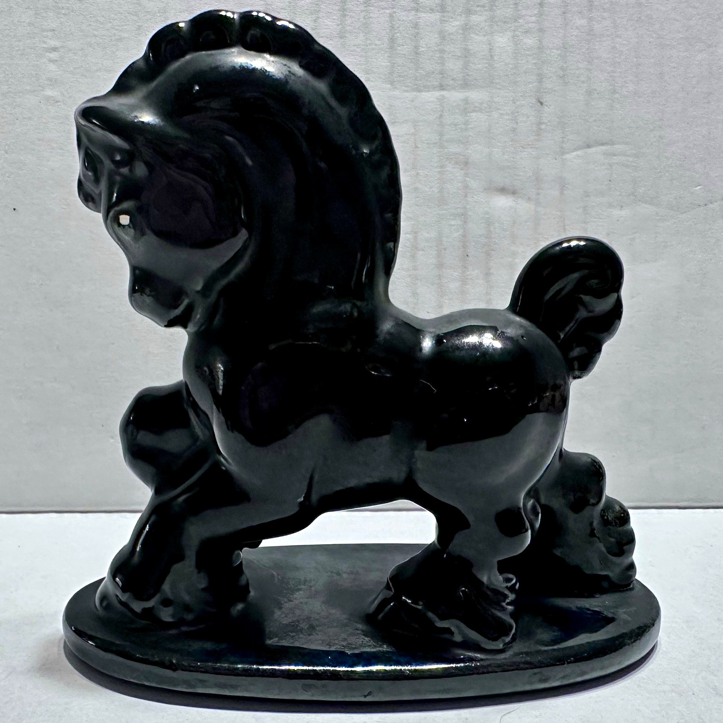 Vintage Royal Haeger Black Ceramic Horse Figurine MCM Shire Clydesdale Statue Vintage Royal Haeger Black Ceramic Horse Figurine MCM Shire Clydesdale Statue