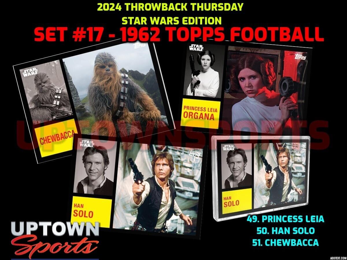 2024 Throwback Thursday Star Wars Edition Set #17 - 1962 Topps Football -Presale