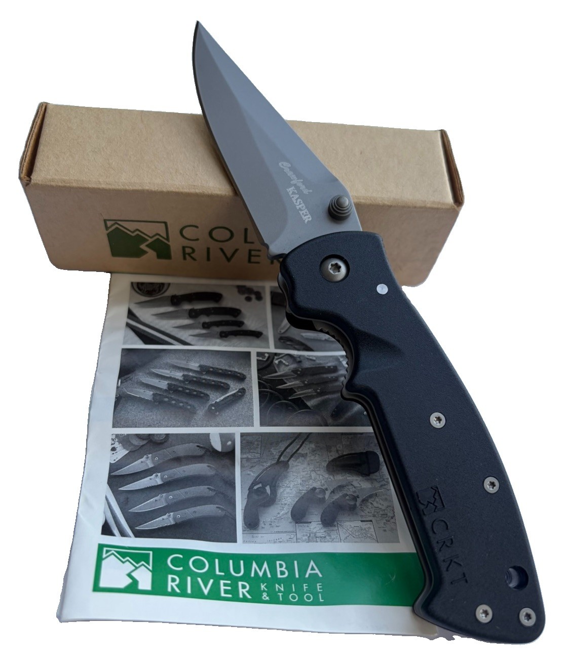 Vintage CRKT 6772 Crawford Casper LAWKS Folding Knife W/ Box Made in Taiwan Vintage CRKT 6772 Crawford Casper LAWKS Folding Knife W/ Box Made in Taiwan