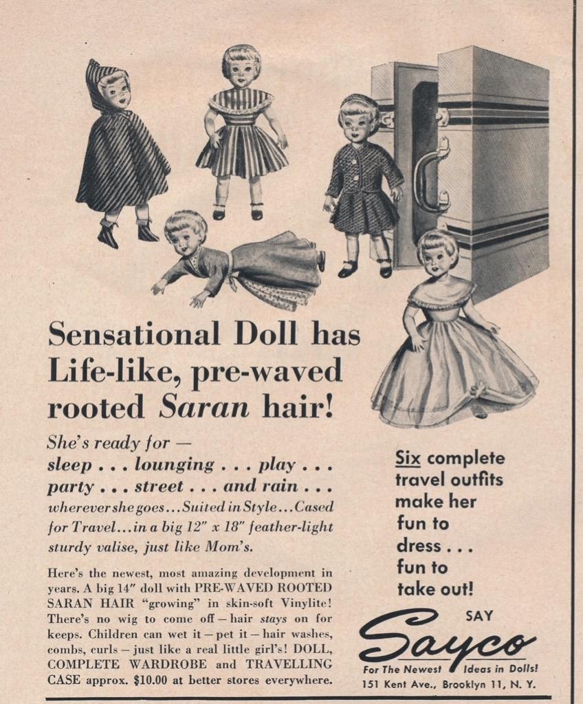 Magazine Ad - 1953 - Sayco Dolls - Brooklyn, NY Magazine Ad - 1953 - Sayco Dolls - Brooklyn, NY