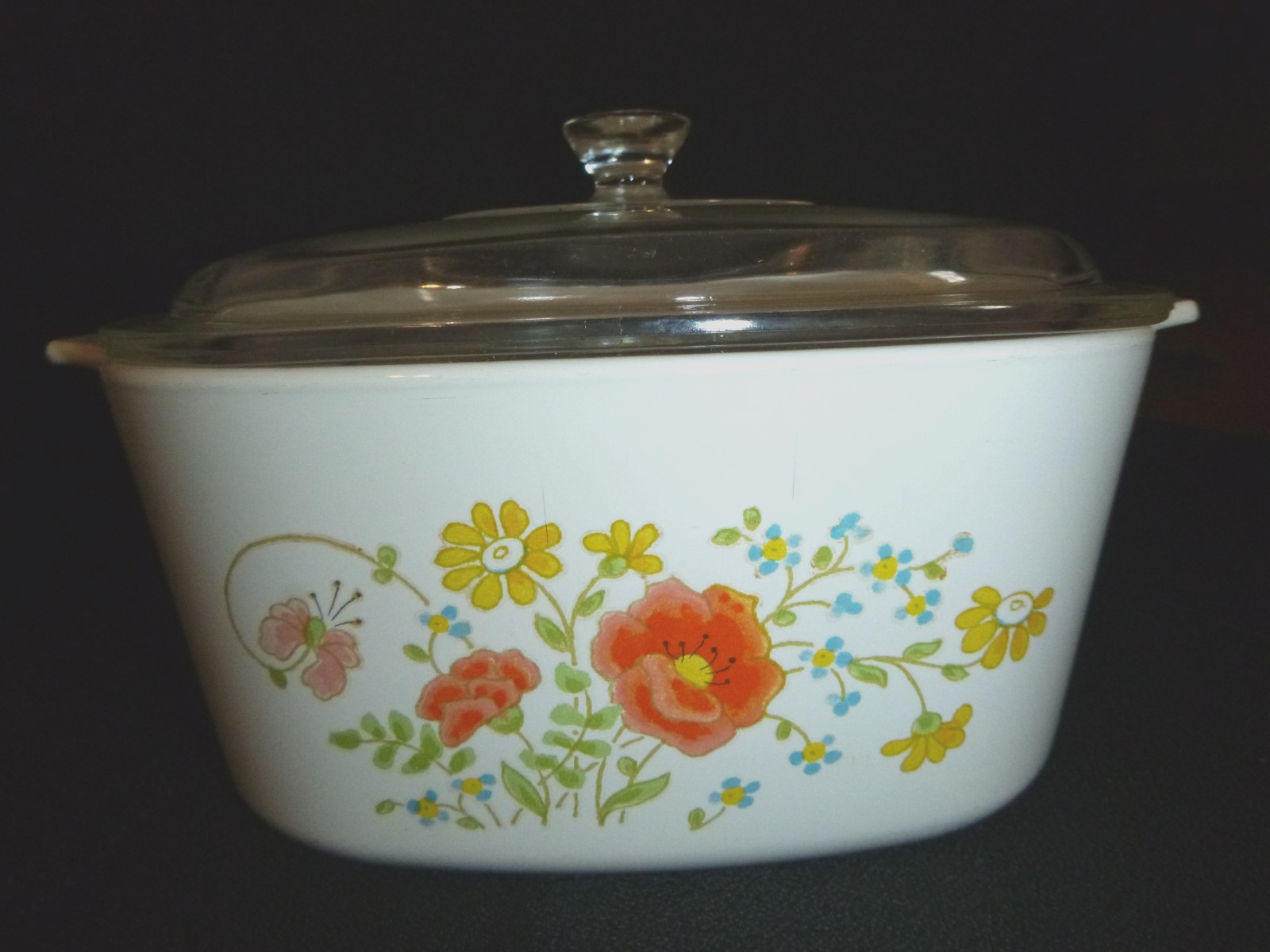 Vintage Corning Wear Corelle Wildflower 3 Quart Casserole Dish With Lid Vintage Corning Wear Corelle Wildflower 3 Quart Casserole Dish With Lid