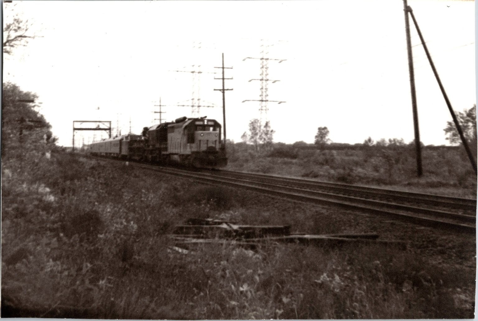 Vintage Railroad Photograph Wreck Extra 855 Train Des Plaines IL 1977 Vintage Railroad Photograph Wreck Extra 855 Train Des Plaines IL 1977
