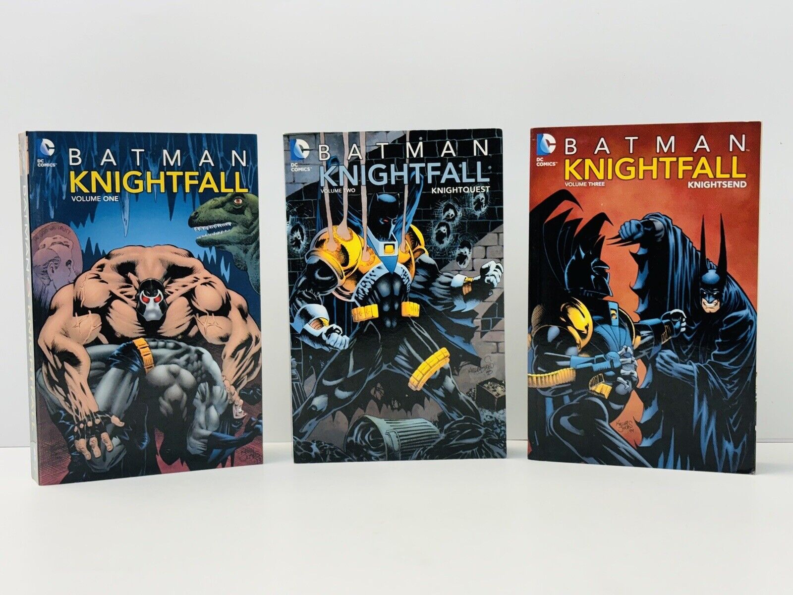 DC Batman Knightfall Volume 1, 2 & 3 Trade Paperback Books 2012 Never Read