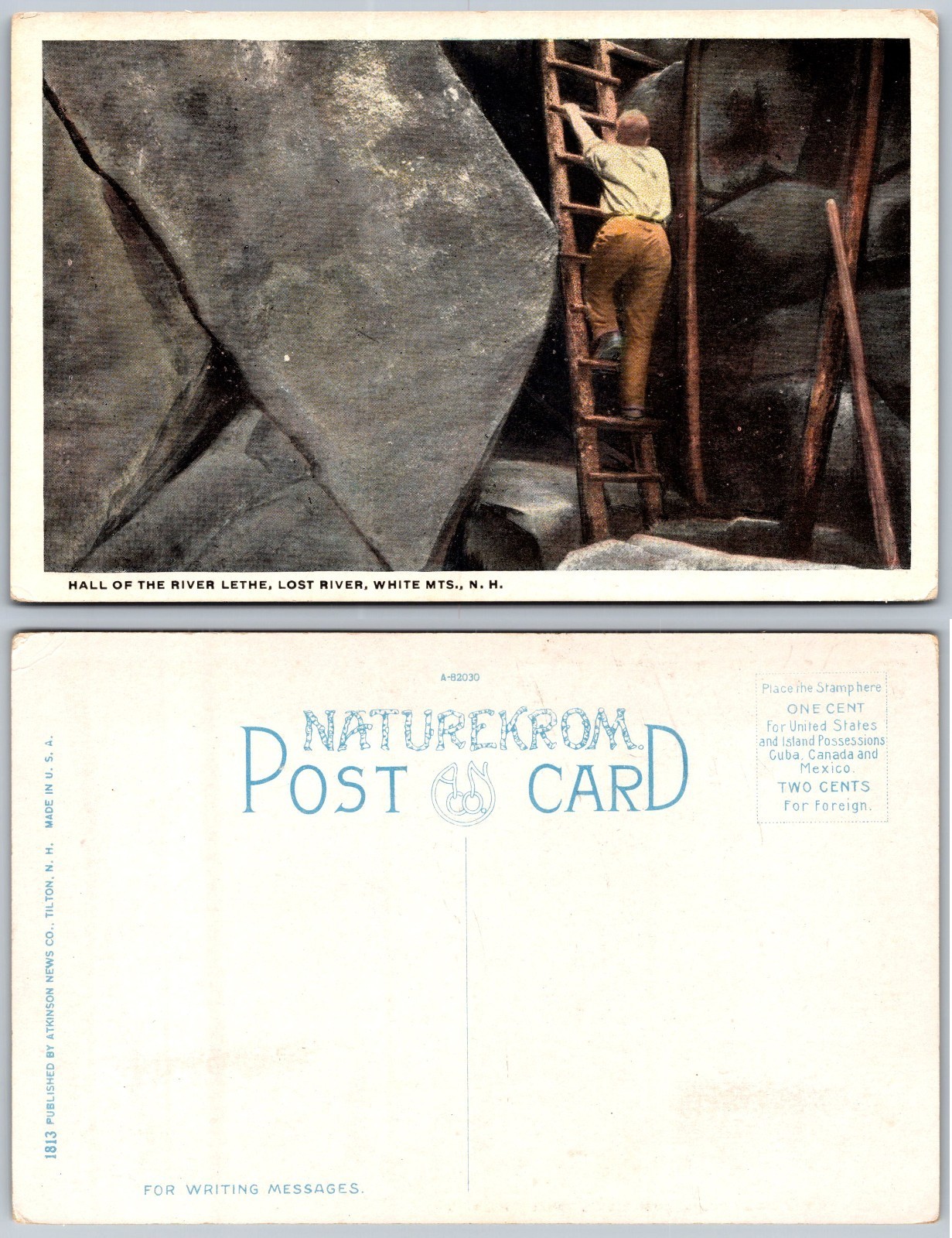 Hall Of The River Lethe Lost River White Mts NH Postcard Hall Of The River Lethe Lost River White Mts NH Postcard
