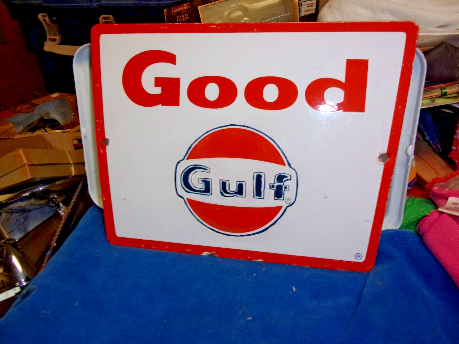 vintage Gulf gas pump plate vintage Gulf gas pump plate