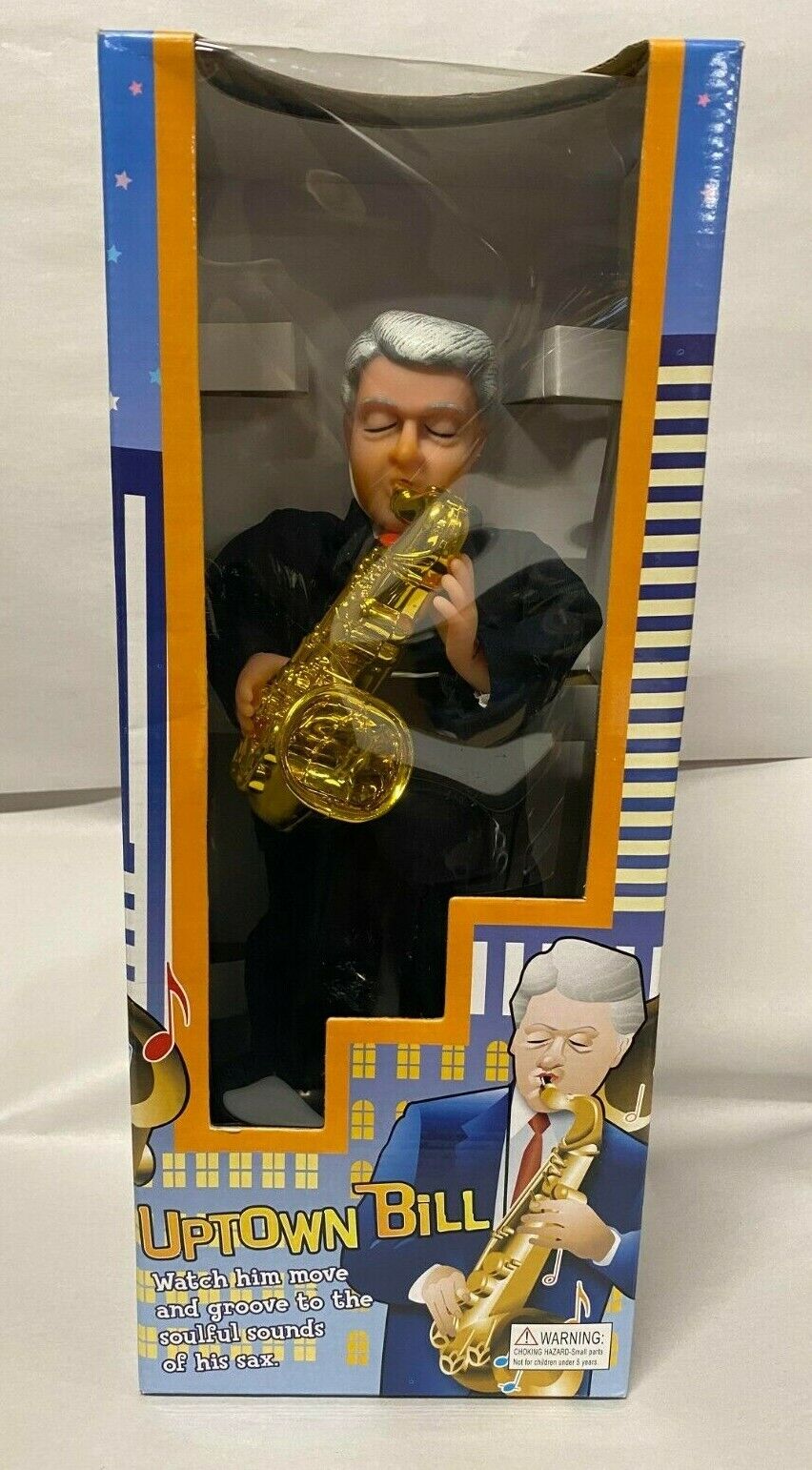 Vintage President Clinton As Uptown Bill   Playing Saxophone BEST EBAY PRICE