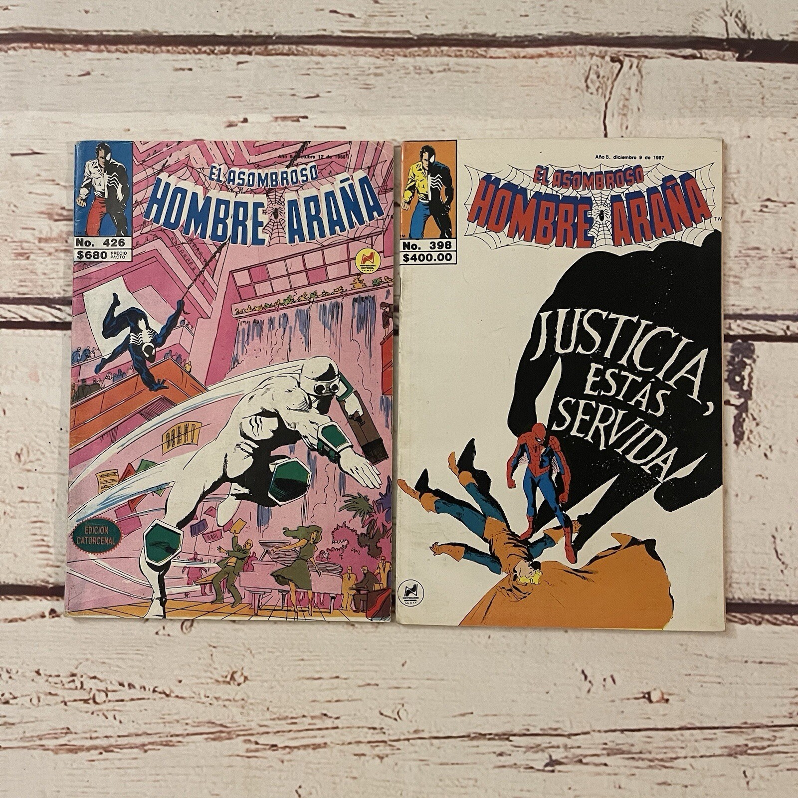 Vintage 1986 El Asombroso Hombre Arana Comic #314 #317 Mexico Spider-Man Comics Vintage 1986 El Asombroso Hombre Arana Comic #314 #317 Mexico Spider-Man Comics