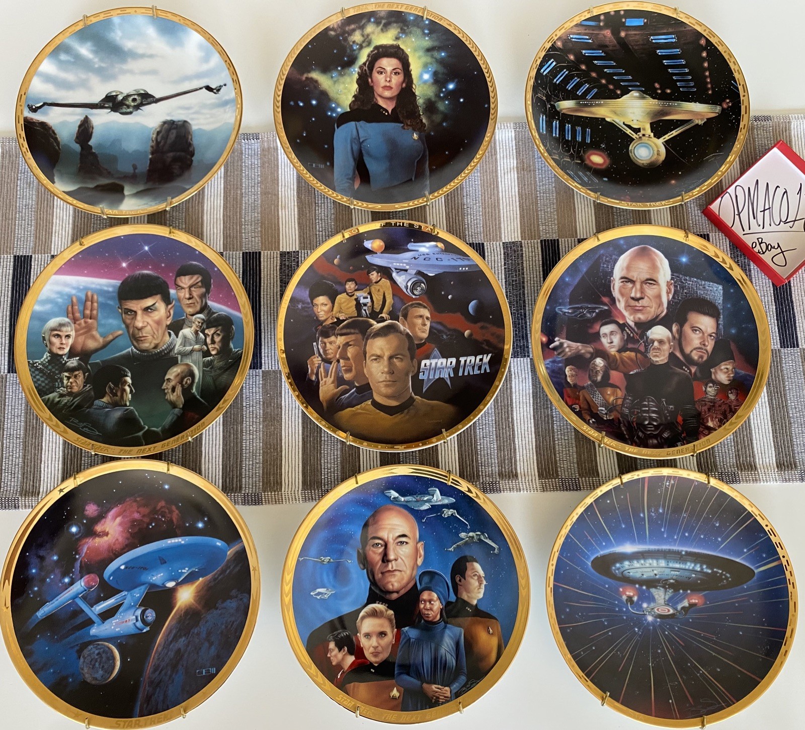 1994 Hamilton Star Trek Collector Plates mixed lot of 9 Enesco 1994 Hamilton Star Trek Collector Plates mixed lot of 9 Enesco