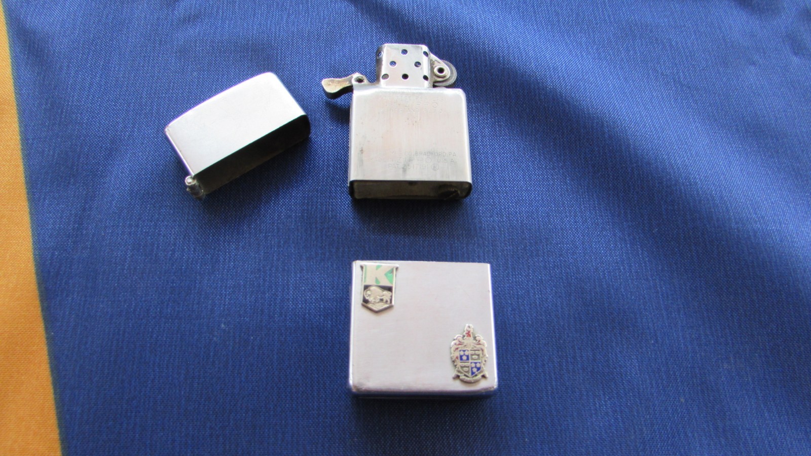 VINTAGE KAISER FRAZER 3 BARREL HINGE ZIPPO LIGHTER FOR REPAIR