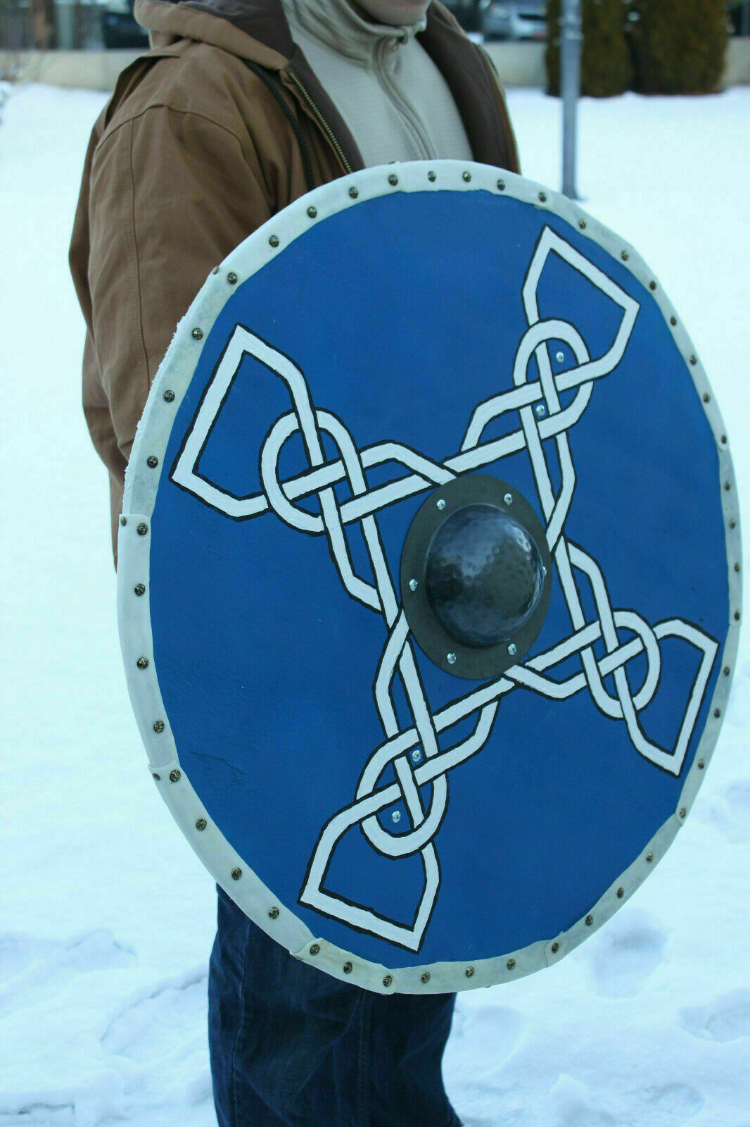 X-MAS GIFT Wood & Metal MEDIEVAL Knight Shield Handcrafted Viking Shield