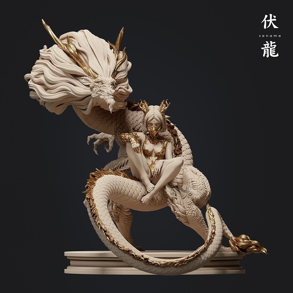 Lady of the Hidden Flame | 1/4 & 1/6 Unpainted Resin Kit | Fulong Awakens Lady of the Hidden Flame | 1/4 & 1/6 Unpainted Resin Kit | Fulong Awakens