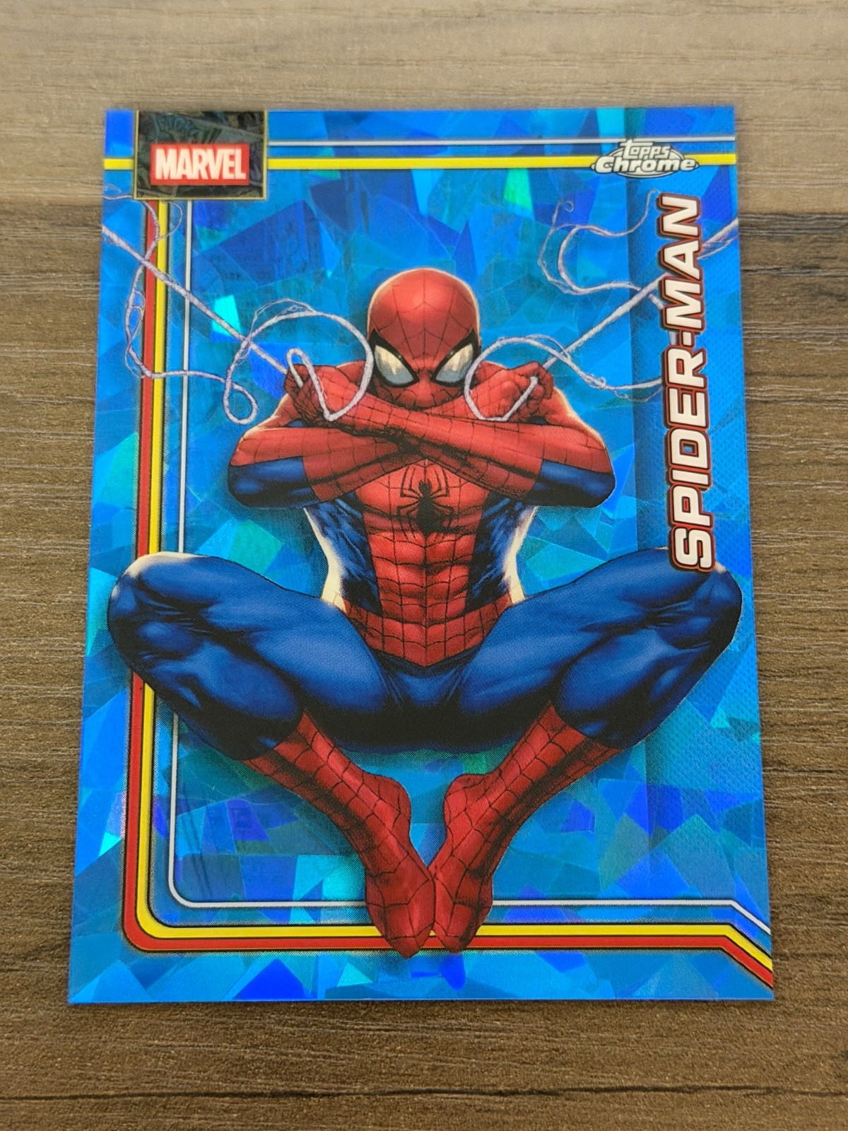 2026 Topps Chrome Sapphire Marvel Spider-Man Base Refractor #163