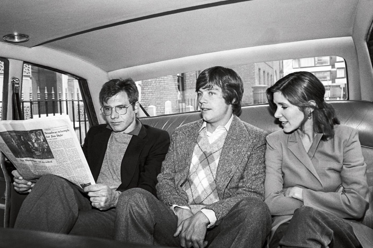 Harrison Ford Mark Hamill Carrie Fisher Star Wars Cast in a Cab Photo 8\