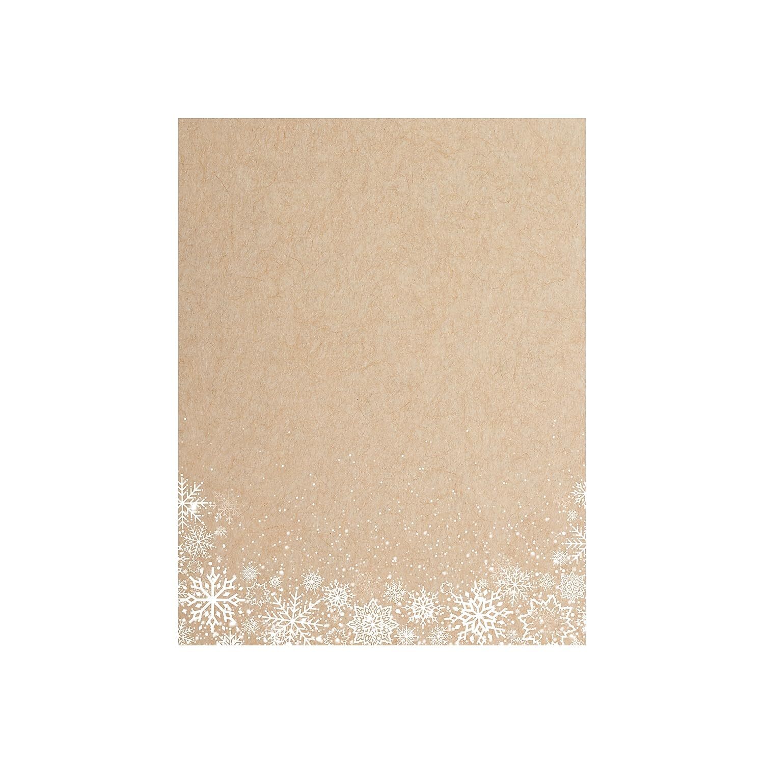 80 Sheets Holiday Letterhead Writing Paper Snowflakes Compatible with Printers 80 Sheets Holiday Letterhead Writing Paper Snowflakes Compatible with Printers