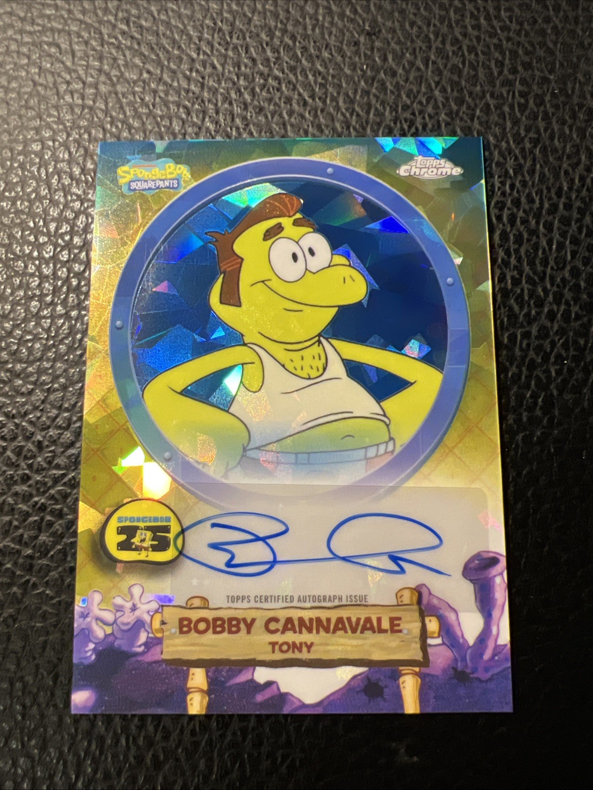 # 2025 Topps Chrome Sapphire SpongeBob Squarepants Bobby Cannavale Auto Tony NM # 2025 Topps Chrome Sapphire SpongeBob Squarepants Bobby Cannavale Auto Tony NM