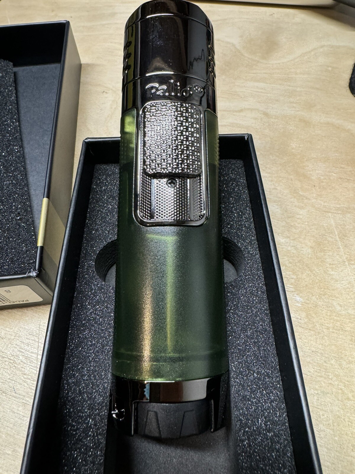 Palio Veneto Quad Jet Torch Lighter - Cigar Rest Cap - Green - New Palio Veneto Quad Jet Torch Lighter - Cigar Rest Cap - Green - New