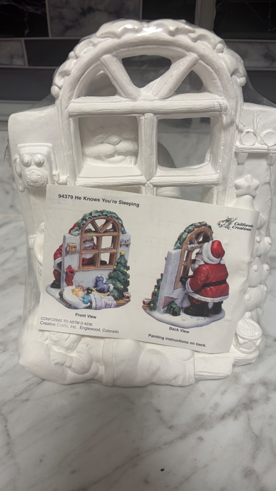 Vintage California Creations Santa He Knows When You Are Sleeping . New Sealed Vintage California Creations Santa He Knows When You Are Sleeping . New Sealed