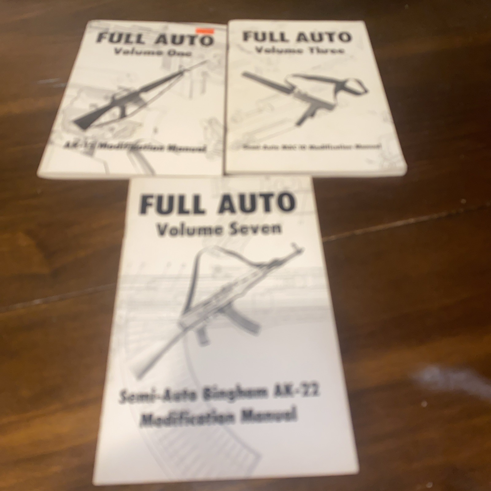 Full Auto Volume 1 ,3, 7 Manual Paper back book Full Auto Volume 1 ,3, 7 Manual Paper back book
