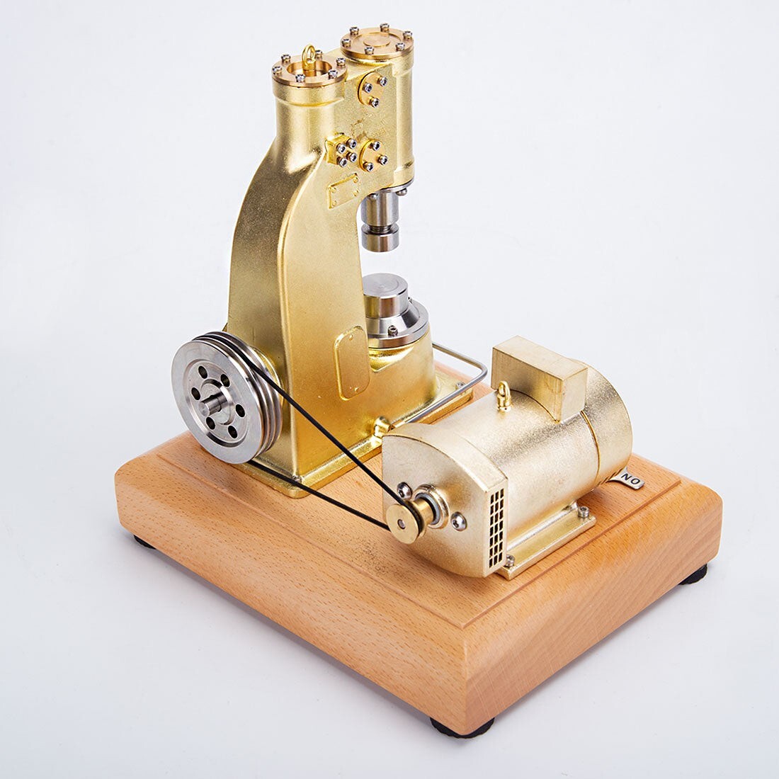 P50A Miniature Blacksmith Air Power Hammer Model - Operable Brass Collectible