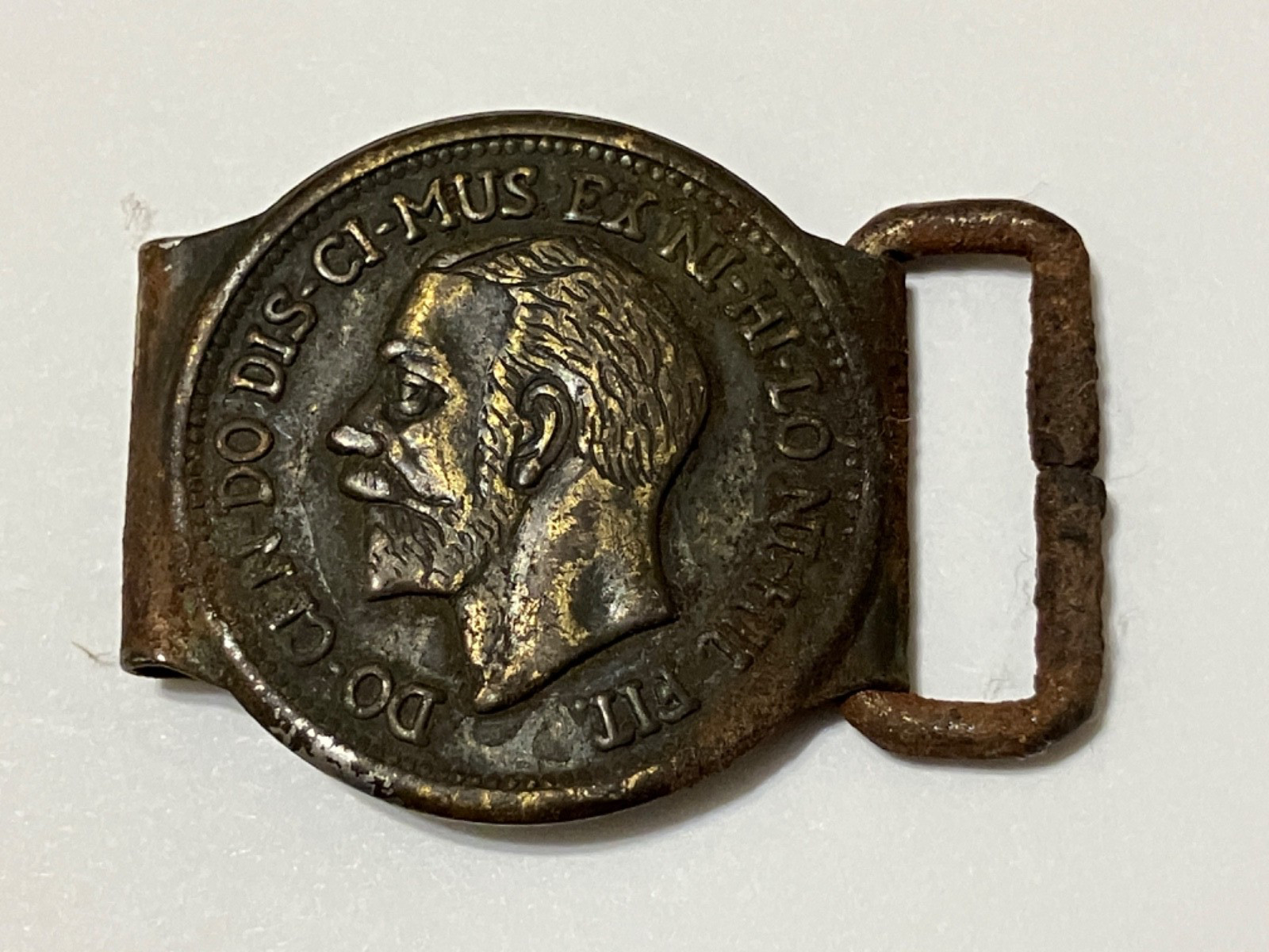 OLD VTG KING GEORGE V BELT BUCKLE FREEMASONRY MEDALLION ? OLD VTG KING GEORGE V BELT BUCKLE FREEMASONRY MEDALLION ?