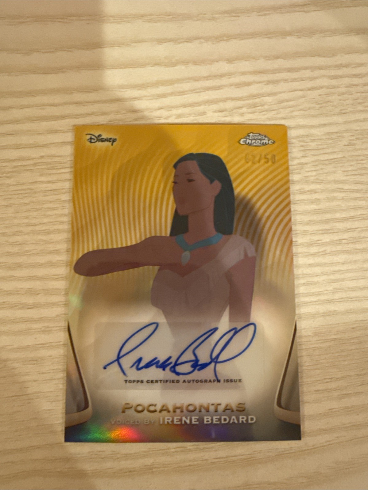 2025 Topps Chrome Disney Pocahontas  Auto Gold 42 / 50