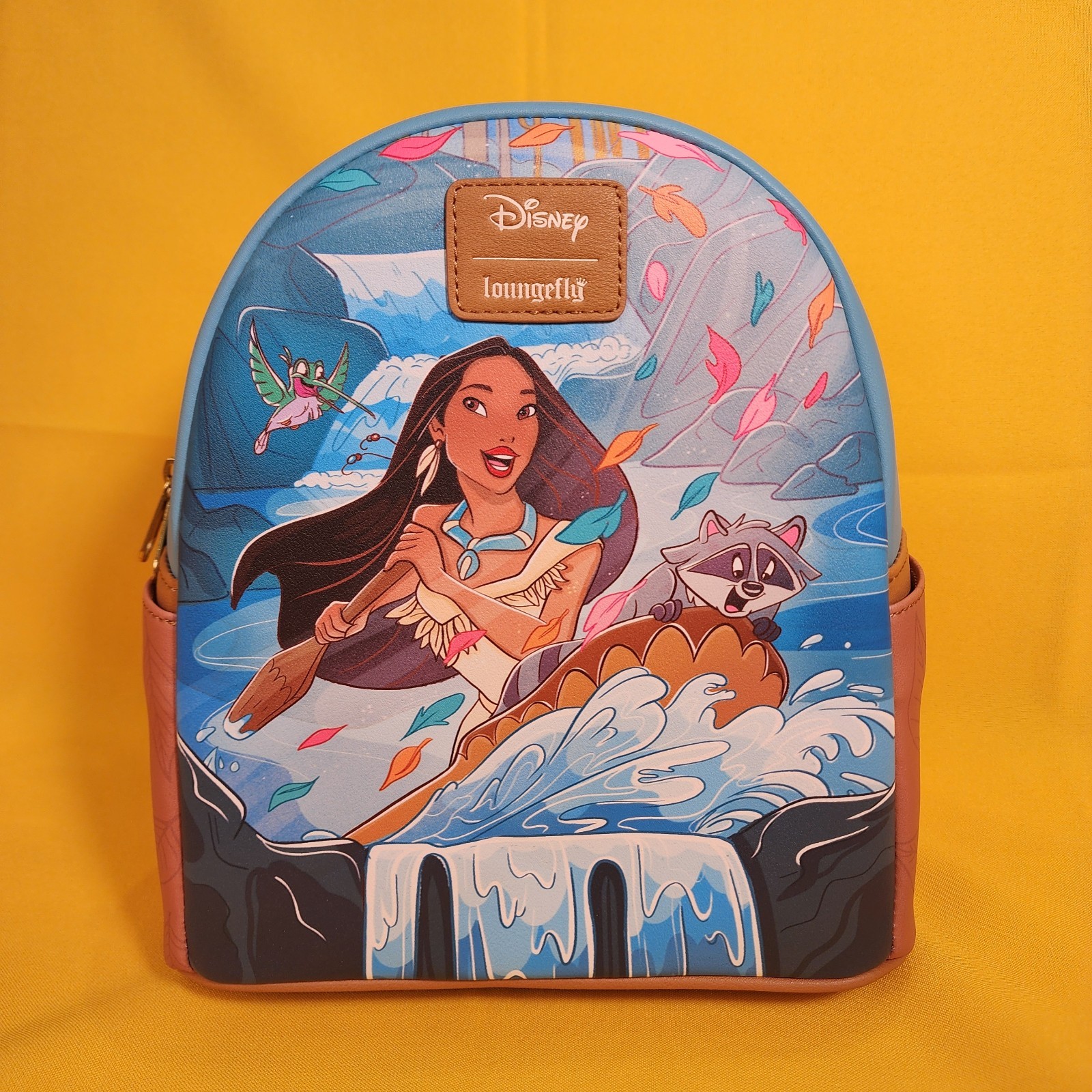Loungefly Disney Princess Pocahontas Meeko Flit Riverbend Mini Backpack NEW Loungefly Disney Princess Pocahontas Meeko Flit Riverbend Mini Backpack NEW