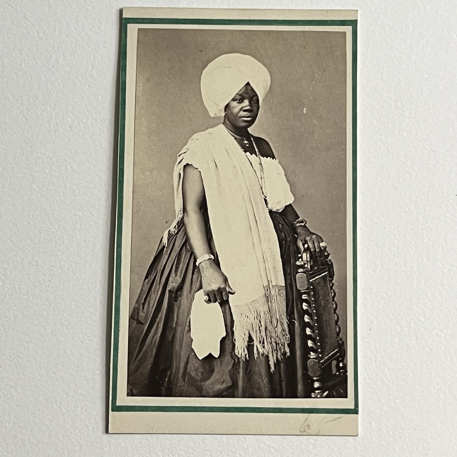 Antique CDV Photograph Black African Woman Slavery Rio De Janeiro Brazil