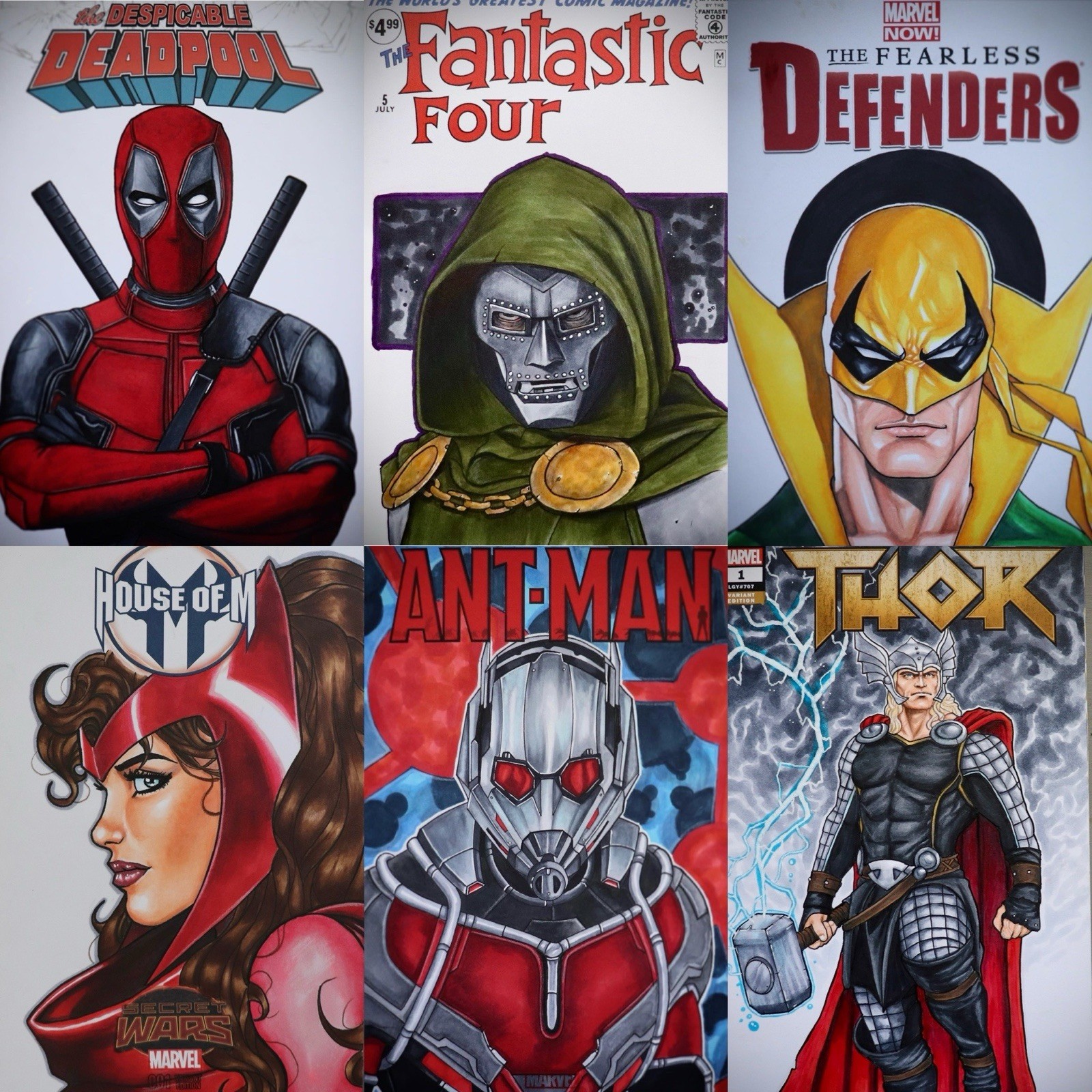 Original Custom Blank Sketch Cover Comic Artwork DC Marvel Image Commissions
