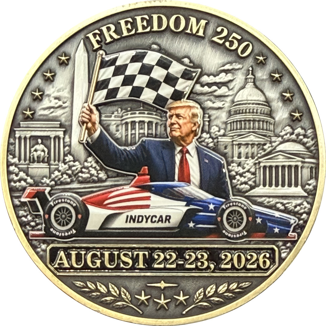AA-014 Challenge Coin Freedom 250 for INDYCAR Grand Prix Washington DC President AA-014 Challenge Coin Freedom 250 for INDYCAR Grand Prix Washington DC President